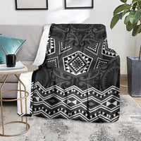 New Zealand Aotearoa Blanket Black Taniko Art Maori Pattern