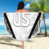 Custom Fiji 2026 Rugby Beach Blanket Fijian Tapa Pattern