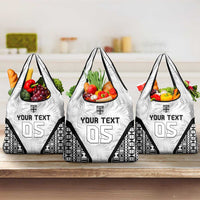 Custom Fiji 2026 Rugby Grocery Bag Fijian Tapa Pattern