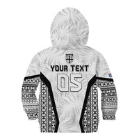 Custom Fiji 2026 Rugby Kid Hoodie Fijian Tapa Pattern