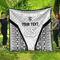 Custom Fiji 2026 Rugby Quilt Fijian Tapa Pattern