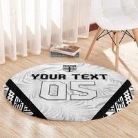 Custom Fiji 2026 Rugby Round Carpet Fijian Tapa Pattern