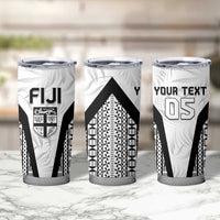 Custom Fiji 2026 Rugby Tumbler Cup Fijian Tapa Pattern LT05 - Polynesian Pride