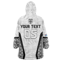 Custom Fiji 2026 Rugby Wearable Blanket Hoodie Fijian Tapa Pattern