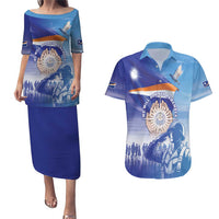 Personalised Marshall Islands Remembrance Day Couples Matching Puletasi and Hawaiian Shirt We Will Always Remember