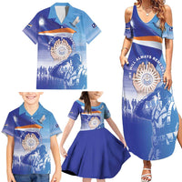Personalised Marshall Islands Remembrance Day Family Matching Summer Maxi Dress and Hawaiian Shirt We Will Always Remember