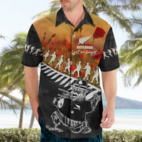New Zealand ANZAC Rugby Hawaiian Shirt Soldier Fern With Kiwi Bird LT05 - Polynesian Pride