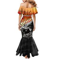 New Zealand ANZAC Rugby Mermaid Dress Soldier Fern With Kiwi Bird LT05 - Polynesian Pride