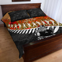 New Zealand ANZAC Rugby Quilt Bed Set Soldier Fern With Kiwi Bird
