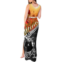 New Zealand ANZAC Rugby Tank Maxi Dress Soldier Fern With Kiwi Bird LT05 - Polynesian Pride