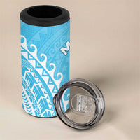 Cook Islands Mauke 4 in 1 Can Cooler Tumbler Polynesian Tribal Tattoo