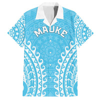 Custom Cook Islands Mauke Family Matching Long Sleeve Bodycon Dress and Hawaiian Shirt Polynesian Tribal Tattoo