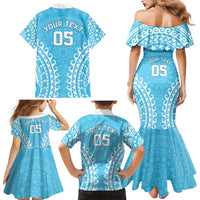 Custom Cook Islands Mauke Family Matching Mermaid Dress and Hawaiian Shirt Polynesian Tribal Tattoo