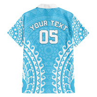 Custom Cook Islands Mauke Family Matching Off Shoulder Maxi Dress and Hawaiian Shirt Polynesian Tribal Tattoo