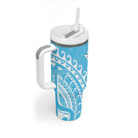Cook Islands Mauke Tumbler With Handle Polynesian Tribal Tattoo
