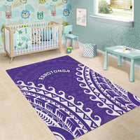 Custom Cook Islands Rarotonga Area Rug Polynesian Tribal Tattoo