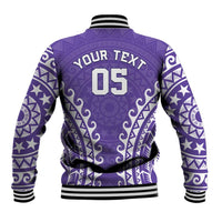 Custom Cook Islands Rarotonga Baseball Jacket Polynesian Tribal Tattoo