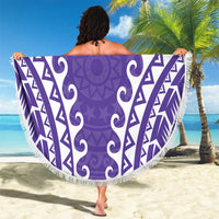 Custom Cook Islands Rarotonga Beach Blanket Polynesian Tribal Tattoo