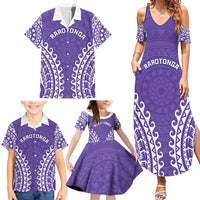 Custom Cook Islands Rarotonga Family Matching Summer Maxi Dress and Hawaiian Shirt Polynesian Tribal Tattoo