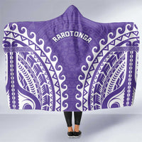 Cook Islands Rarotonga Hooded Blanket Polynesian Tribal Tattoo LT05 One Size Purple - Polynesian Pride