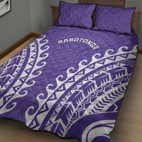 Custom Cook Islands Rarotonga Quilt Bed Set Polynesian Tribal Tattoo