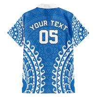 Custom Cook Islands Pukapuka Family Matching Off The Shoulder Long Sleeve Dress and Hawaiian Shirt Polynesian Tribal Tattoo