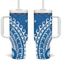 Cook Islands Pukapuka Tumbler With Handle Polynesian Tribal Tattoo