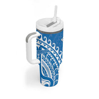 Cook Islands Pukapuka Tumbler With Handle Polynesian Tribal Tattoo