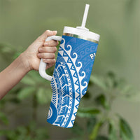 Cook Islands Pukapuka Tumbler With Handle Polynesian Tribal Tattoo