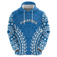 Custom Cook Islands Pukapuka Zip Hoodie Polynesian Tribal Tattoo