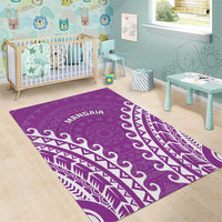 Custom Cook Islands Mangaia Area Rug Polynesian Tribal Tattoo