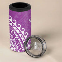 Cook Islands Mangaia 4 in 1 Can Cooler Tumbler Polynesian Tribal Tattoo