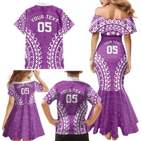 Custom Cook Islands Mangaia Family Matching Mermaid Dress and Hawaiian Shirt Polynesian Tribal Tattoo
