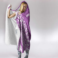 Custom Cook Islands Mangaia Hooded Blanket Polynesian Tribal Tattoo