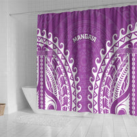Custom Cook Islands Mangaia Shower Curtain Polynesian Tribal Tattoo
