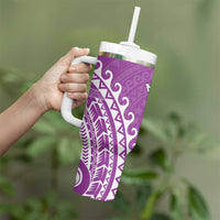 Cook Islands Mangaia Tumbler With Handle Polynesian Tribal Tattoo