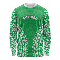 Custom Cook Islands Mitiaro Long Sleeve Shirt Polynesian Tribal Tattoo