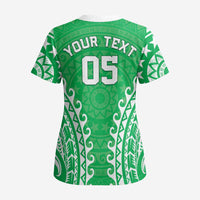 Custom Cook Islands Mitiaro Scrub Top Polynesian Tribal Tattoo - Polynesian Pride