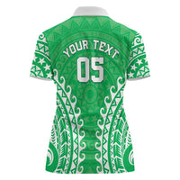 Custom Cook Islands Mitiaro Women Polo Shirt Polynesian Tribal Tattoo