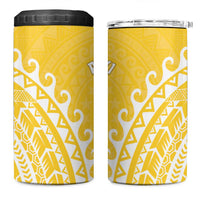 Cook Islands Aitutaki 4 in 1 Can Cooler Tumbler Polynesian Tribal Tattoo