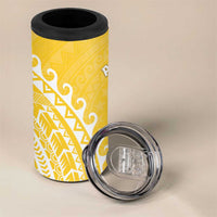 Cook Islands Aitutaki 4 in 1 Can Cooler Tumbler Polynesian Tribal Tattoo