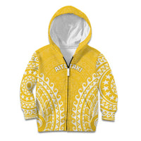 Custom Cook Islands Aitutaki Kid Hoodie Polynesian Tribal Tattoo