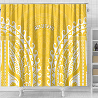 Custom Cook Islands Aitutaki Shower Curtain Polynesian Tribal Tattoo