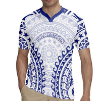 Custom Cook Islands Palmerston Rugby Jersey Polynesian Tribal Tattoo