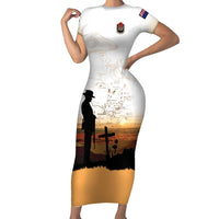 Australia And New Zealand ANZAC Day Family Matching Short Sleeve Bodycon Dress and Hawaiian Shirt Battle Of Beersheba