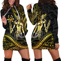Filipinos Lapu Lapu Hero Hoodie Dress Gold Polynesian Tribal Tattoo