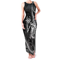 Filipinos Lapu Lapu Hero Family Matching Tank Maxi Dress and Hawaiian Shirt Black Polynesian Tribal Tattoo