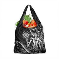 Filipinos Lapu Lapu Hero Grocery Bag Black Polynesian Tribal Tattoo