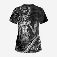 Filipinos Lapu Lapu Hero Scrub Top Black Polynesian Tribal Tattoo