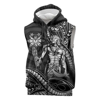 Filipinos Lapu Lapu Hero Sleeveless Zip Hoodie Black Polynesian Tribal Tattoo
